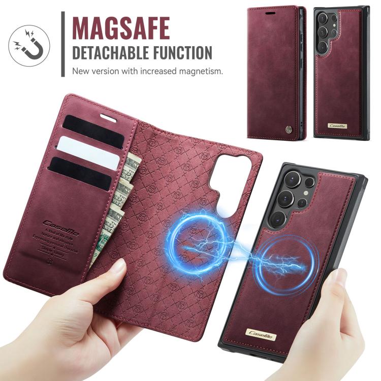 For Samsung Galaxy S23 Ultra 5G CaseMe C49 Magnetic RFID Blocking Detachable Wallet Leather Phone Case