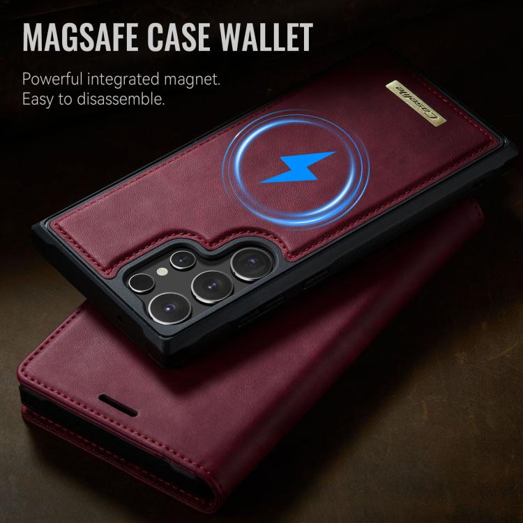 For Samsung Galaxy S23 Ultra 5G CaseMe C49 Magnetic RFID Blocking Detachable Wallet Leather Phone Case