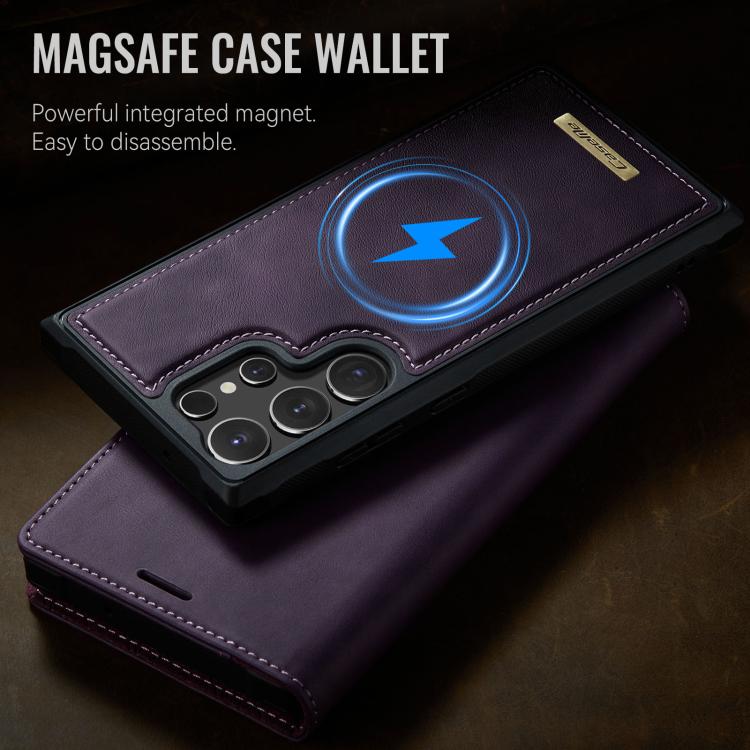 For Samsung Galaxy S23 Ultra 5G CaseMe C49 Magnetic RFID Blocking Detachable Wallet Leather Phone Case