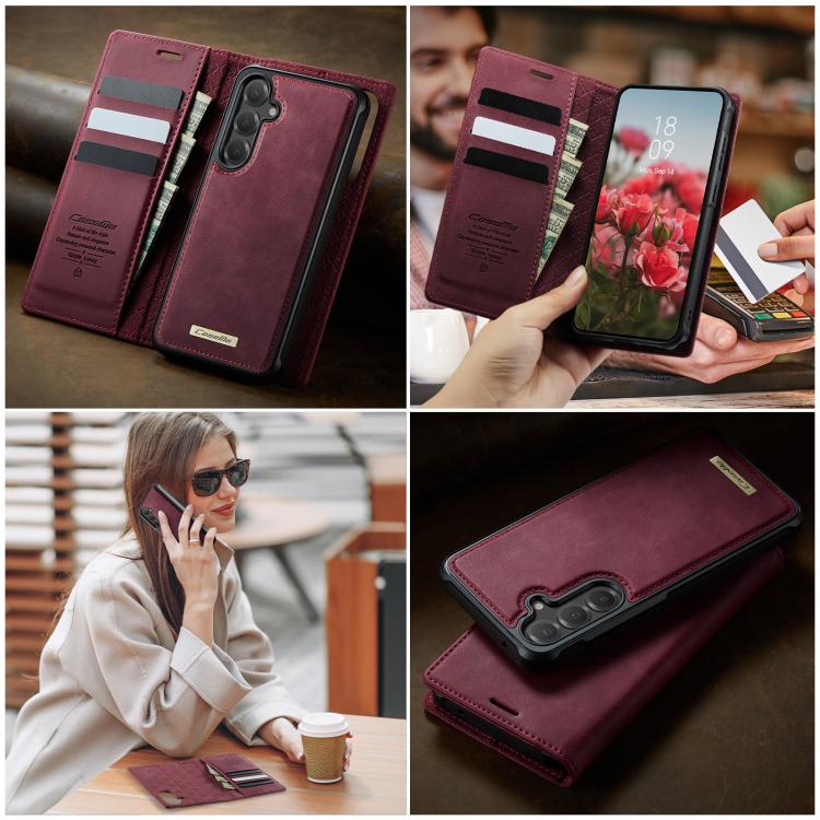 For Samsung Galaxy S23 FE 5G CaseMe C49 Magnetic RFID Blocking Detachable Wallet Leather Phone Case