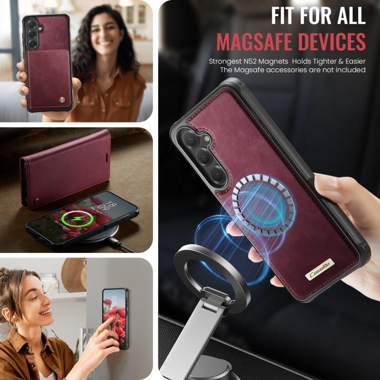 For Samsung Galaxy S23 FE 5G CaseMe C49 Magnetic RFID Blocking Detachable Wallet Leather Phone Case