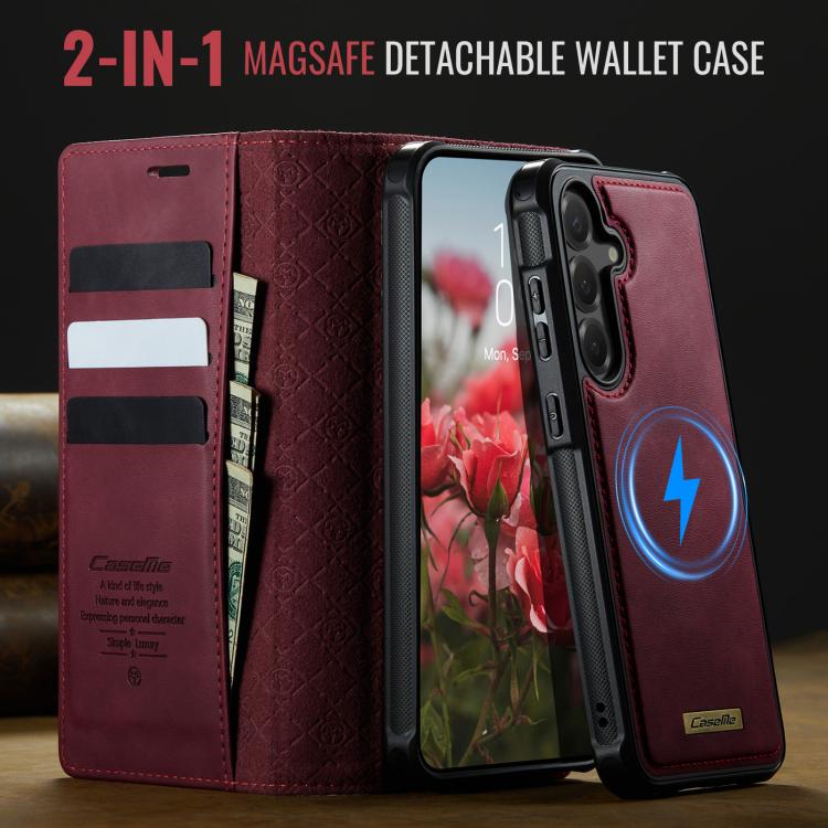 For Samsung Galaxy S23 FE 5G CaseMe C49 Magnetic RFID Blocking Detachable Wallet Leather Phone Case