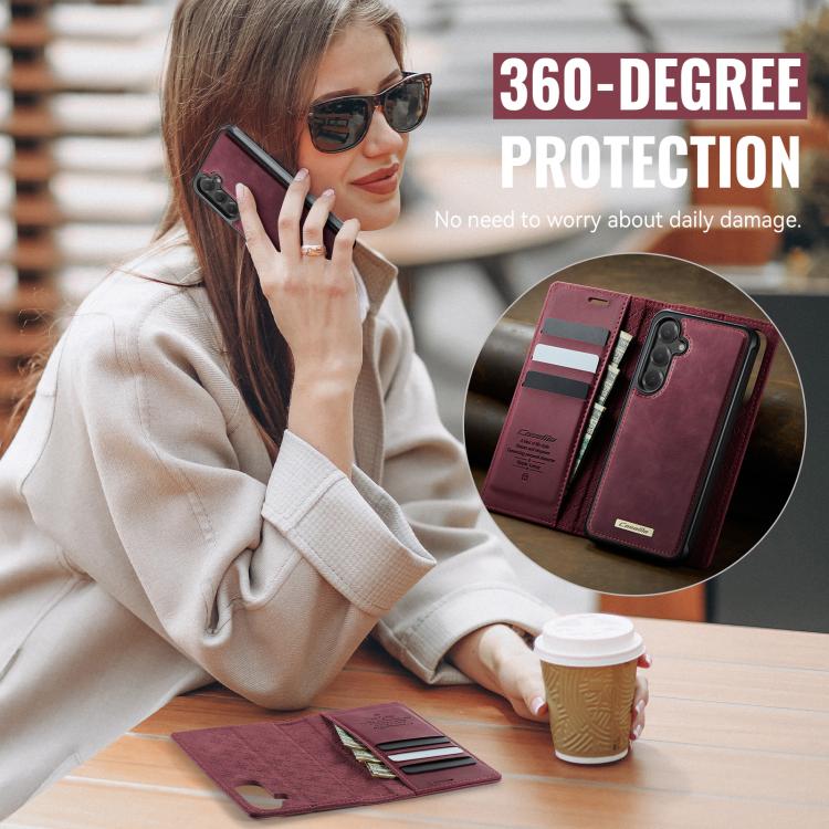 For Samsung Galaxy S23 FE 5G CaseMe C49 Magnetic RFID Blocking Detachable Wallet Leather Phone Case