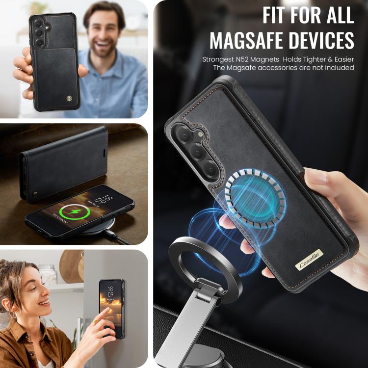 For Samsung Galaxy S23 FE 5G CaseMe C49 Magnetic RFID Blocking Detachable Wallet Leather Phone Case