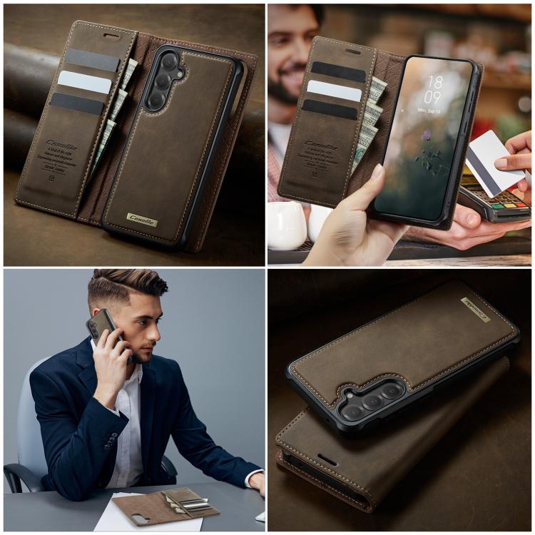 For Samsung Galaxy S23 FE 5G CaseMe C49 Magnetic RFID Blocking Detachable Wallet Leather Phone Case