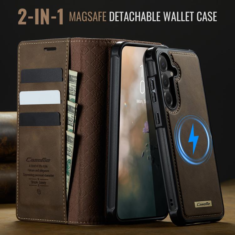 For Samsung Galaxy S23 FE 5G CaseMe C49 Magnetic RFID Blocking Detachable Wallet Leather Phone Case