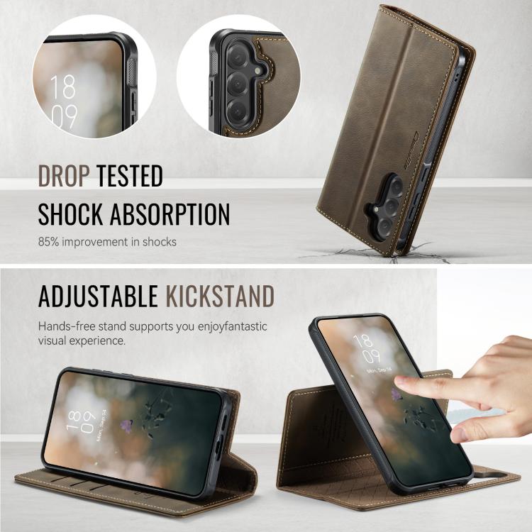 For Samsung Galaxy S23 FE 5G CaseMe C49 Magnetic RFID Blocking Detachable Wallet Leather Phone Case