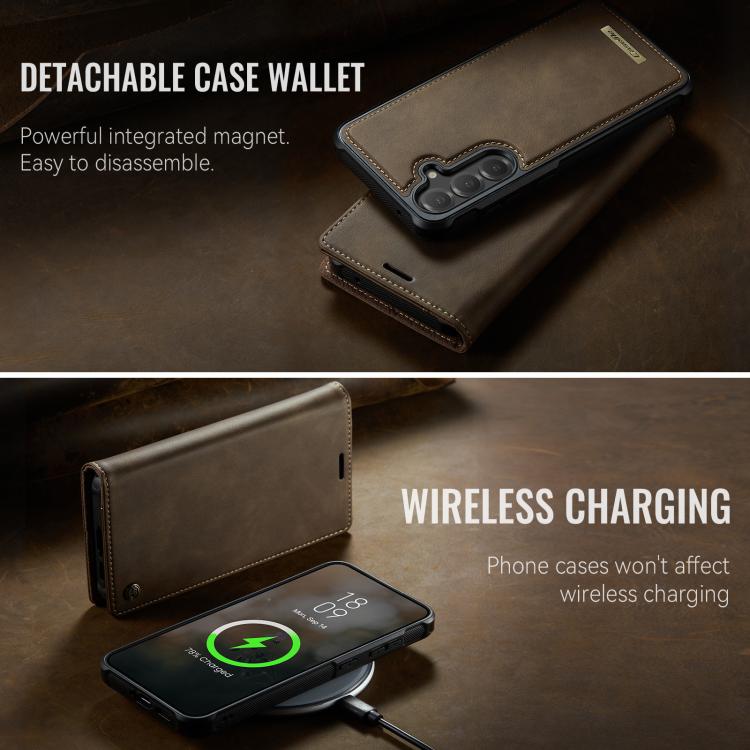 For Samsung Galaxy S23 FE 5G CaseMe C49 Magnetic RFID Blocking Detachable Wallet Leather Phone Case