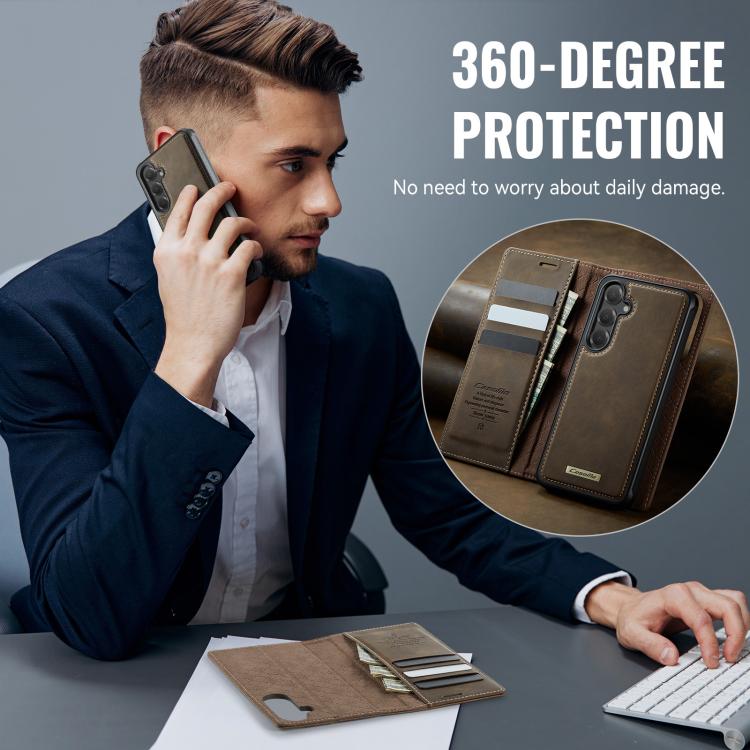For Samsung Galaxy S23 FE 5G CaseMe C49 Magnetic RFID Blocking Detachable Wallet Leather Phone Case