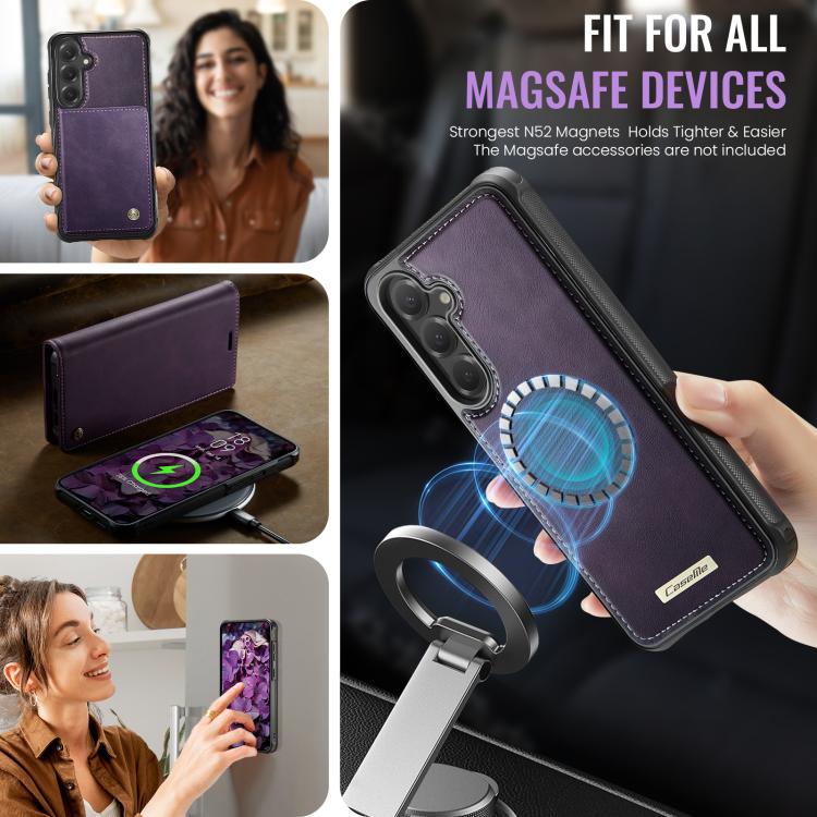 For Samsung Galaxy S23 FE 5G CaseMe C49 Magnetic RFID Blocking Detachable Wallet Leather Phone Case