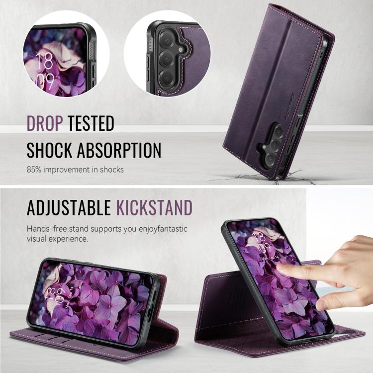 For Samsung Galaxy S23 FE 5G CaseMe C49 Magnetic RFID Blocking Detachable Wallet Leather Phone Case