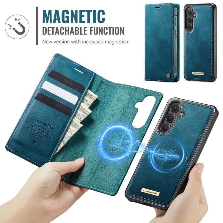 For Samsung Galaxy S24 FE 5G CaseMe C49 Magnetic RFID Blocking Detachable Wallet Leather Phone Case