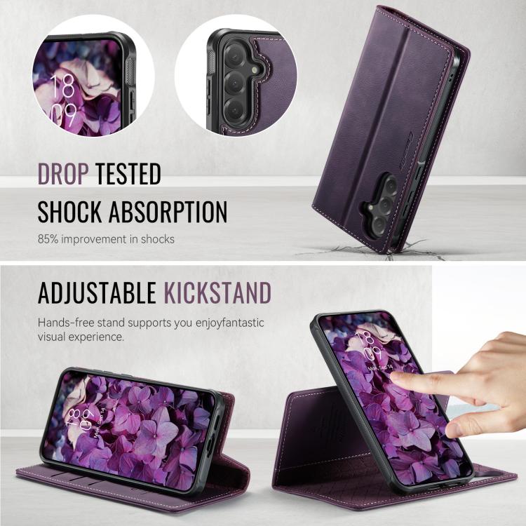 For Samsung Galaxy S24 FE 5G CaseMe C49 Magnetic RFID Blocking Detachable Wallet Leather Phone Case