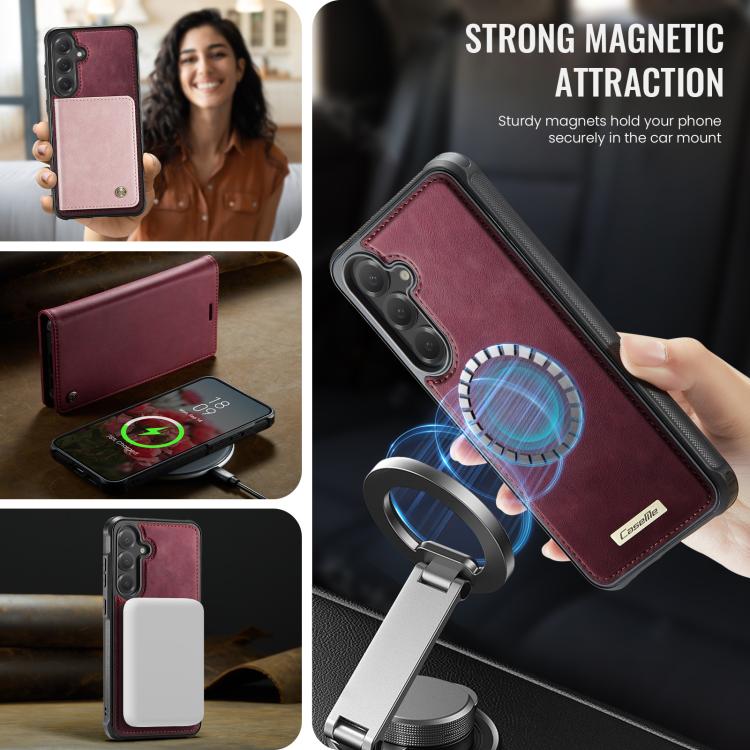 For Samsung Galaxy S24 / S25 CaseMe C49 Magnetic RFID Blocking Detachable Wallet Leather Phone Case