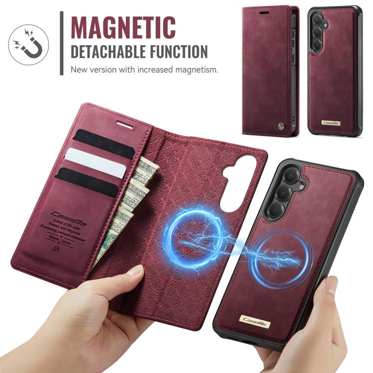 For Samsung Galaxy S24 / S25 CaseMe C49 Magnetic RFID Blocking Detachable Wallet Leather Phone Case