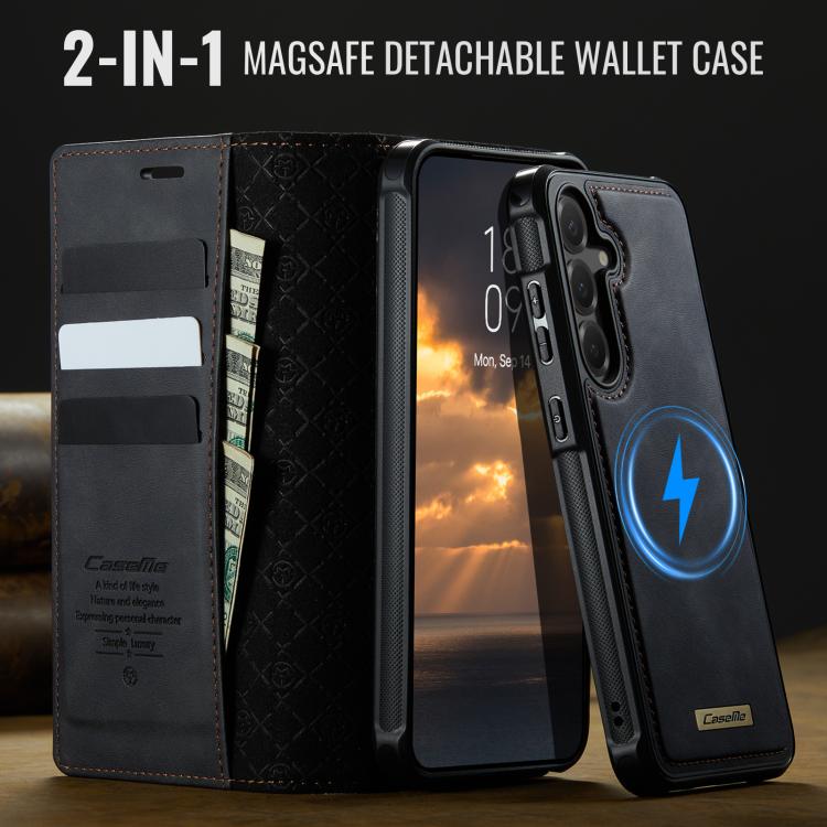 For Samsung Galaxy S24 / S25 CaseMe C49 Magnetic RFID Blocking Detachable Wallet Leather Phone Case