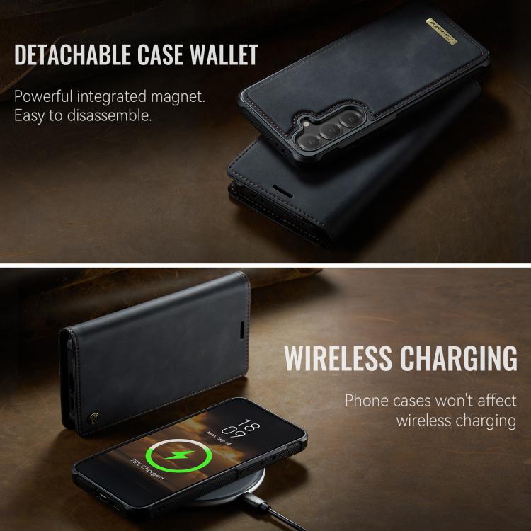 For Samsung Galaxy S24 / S25 CaseMe C49 Magnetic RFID Blocking Detachable Wallet Leather Phone Case