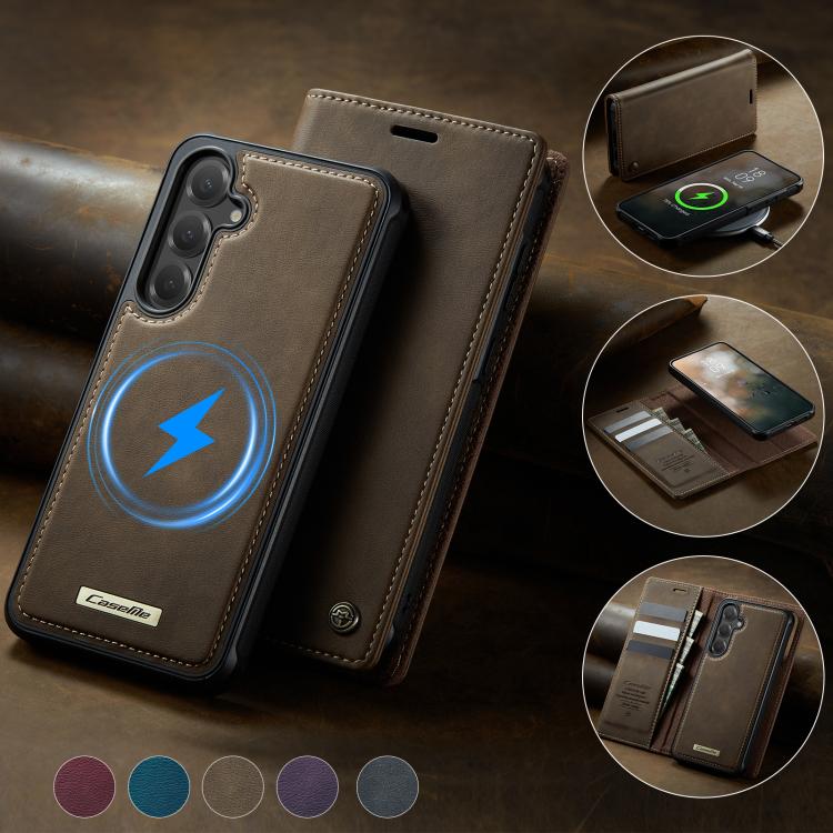 For Samsung Galaxy S24 / S25 CaseMe C49 Magnetic RFID Blocking Detachable Wallet Leather Phone Case