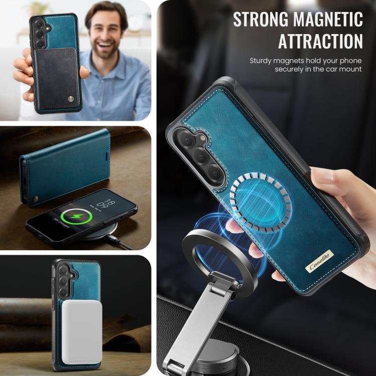 For Samsung Galaxy S24 / S25 CaseMe C49 Magnetic RFID Blocking Detachable Wallet Leather Phone Case