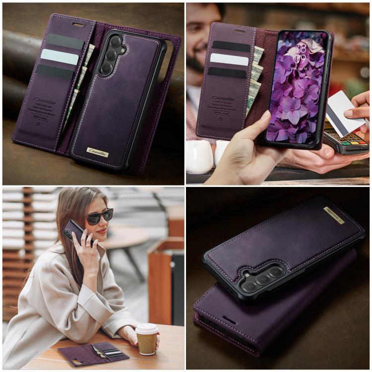 For Samsung Galaxy S24 / S25 CaseMe C49 Magnetic RFID Blocking Detachable Wallet Leather Phone Case
