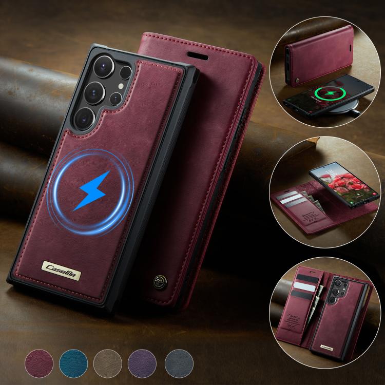 For Samsung Galaxy S24 Ultra 5G CaseMe C49 Magnetic RFID Blocking Detachable Wallet Leather Phone Case