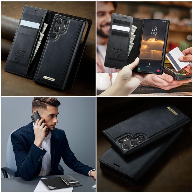 For Samsung Galaxy S24 Ultra 5G CaseMe C49 Magnetic RFID Blocking Detachable Wallet Leather Phone Case