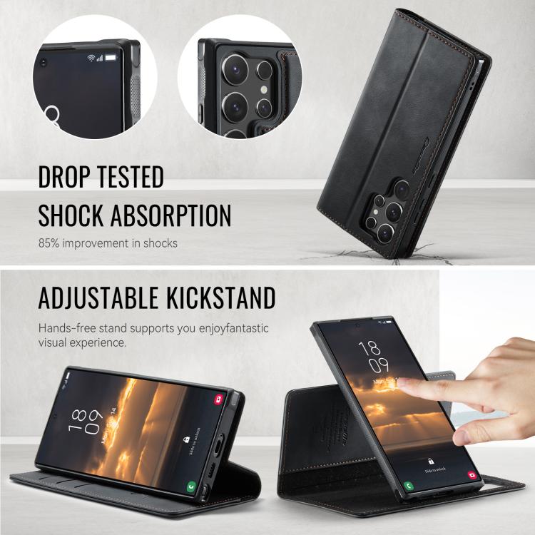 For Samsung Galaxy S24 Ultra 5G CaseMe C49 Magnetic RFID Blocking Detachable Wallet Leather Phone Case