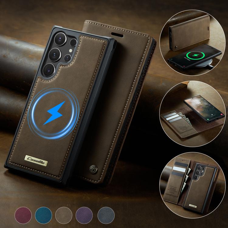 For Samsung Galaxy S24 Ultra 5G CaseMe C49 Magnetic RFID Blocking Detachable Wallet Leather Phone Case