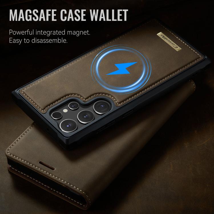 For Samsung Galaxy S24 Ultra 5G CaseMe C49 Magnetic RFID Blocking Detachable Wallet Leather Phone Case