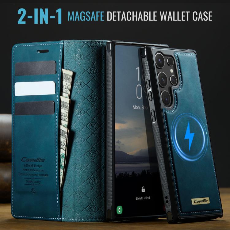 For Samsung Galaxy S24 Ultra 5G CaseMe C49 Magnetic RFID Blocking Detachable Wallet Leather Phone Case