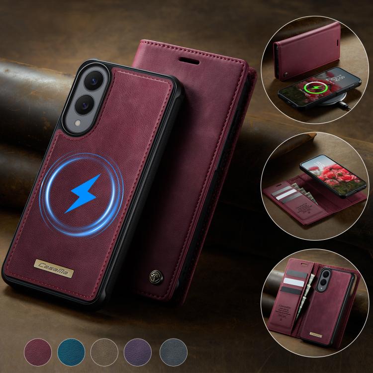 For Samsung Galaxy S25 Edge 5G CaseMe C49 Magnetic RFID Blocking Detachable Wallet Leather Phone Case