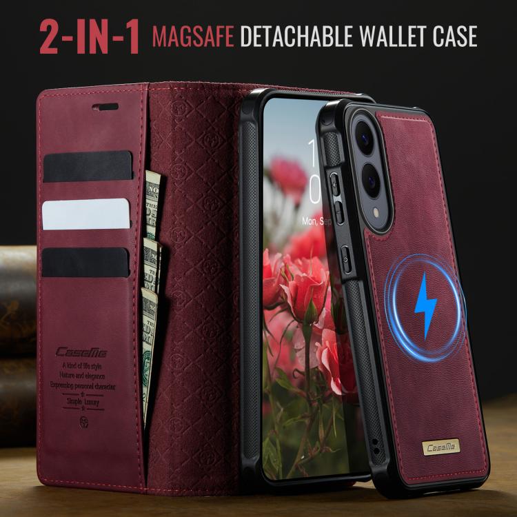 For Samsung Galaxy S25 Edge 5G CaseMe C49 Magnetic RFID Blocking Detachable Wallet Leather Phone Case
