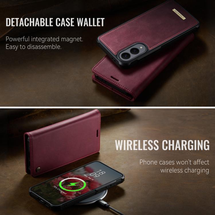 For Samsung Galaxy S25 Edge 5G CaseMe C49 Magnetic RFID Blocking Detachable Wallet Leather Phone Case