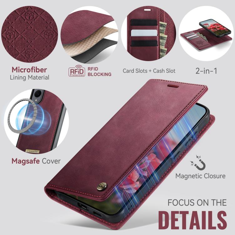 For Samsung Galaxy S25 Edge 5G CaseMe C49 Magnetic RFID Blocking Detachable Wallet Leather Phone Case