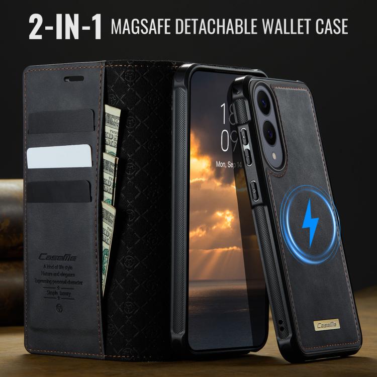For Samsung Galaxy S25 Edge 5G CaseMe C49 Magnetic RFID Blocking Detachable Wallet Leather Phone Case