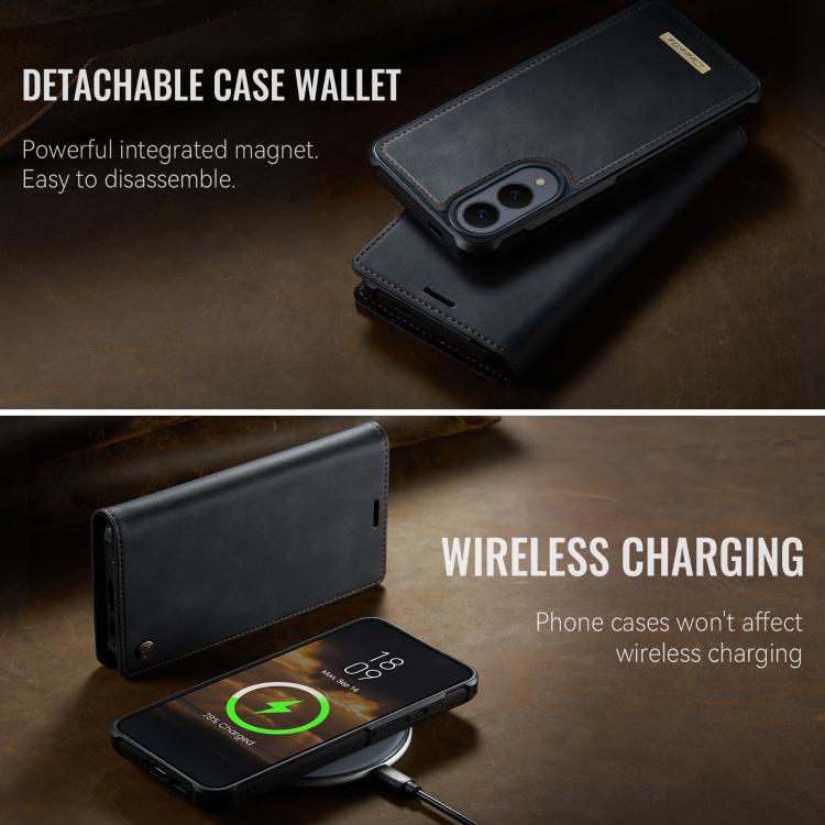 For Samsung Galaxy S25 Edge 5G CaseMe C49 Magnetic RFID Blocking Detachable Wallet Leather Phone Case