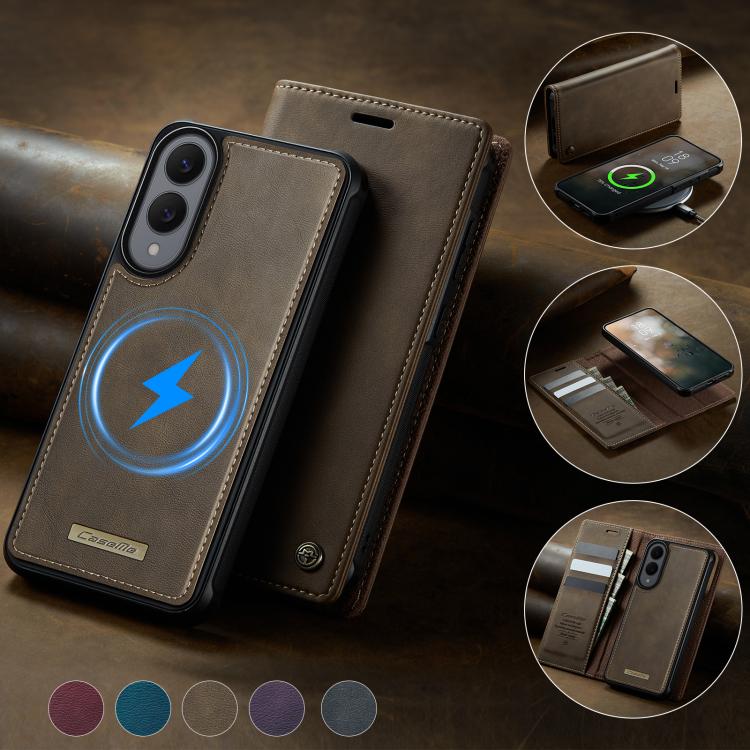 For Samsung Galaxy S25 Edge 5G CaseMe C49 Magnetic RFID Blocking Detachable Wallet Leather Phone Case
