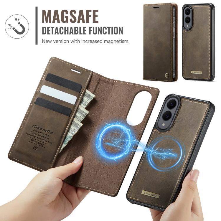 For Samsung Galaxy S25 Edge 5G CaseMe C49 Magnetic RFID Blocking Detachable Wallet Leather Phone Case