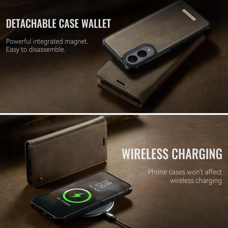 For Samsung Galaxy S25 Edge 5G CaseMe C49 Magnetic RFID Blocking Detachable Wallet Leather Phone Case