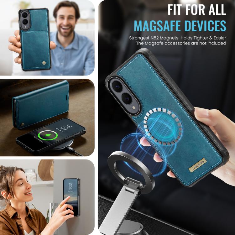 For Samsung Galaxy S25 Edge 5G CaseMe C49 Magnetic RFID Blocking Detachable Wallet Leather Phone Case