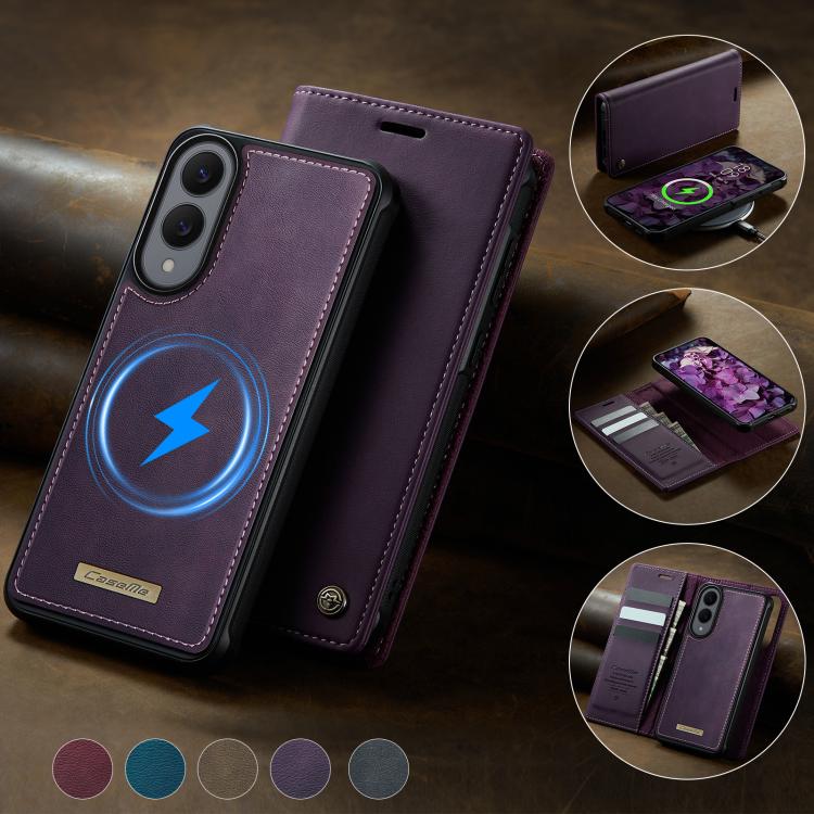 For Samsung Galaxy S25 Edge 5G CaseMe C49 Magnetic RFID Blocking Detachable Wallet Leather Phone Case