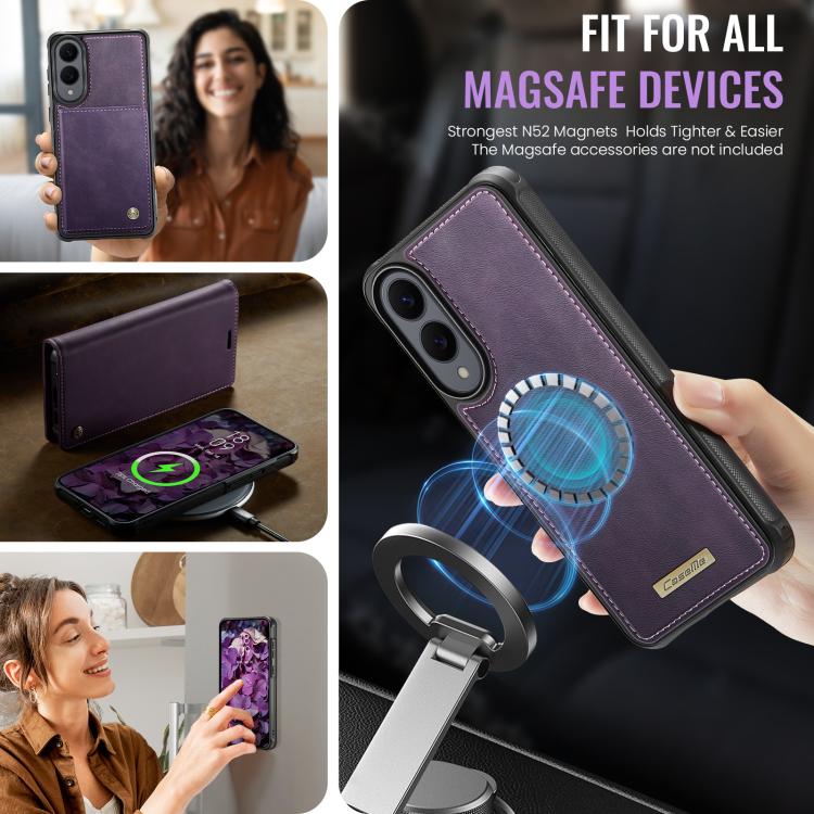 For Samsung Galaxy S25 Edge 5G CaseMe C49 Magnetic RFID Blocking Detachable Wallet Leather Phone Case