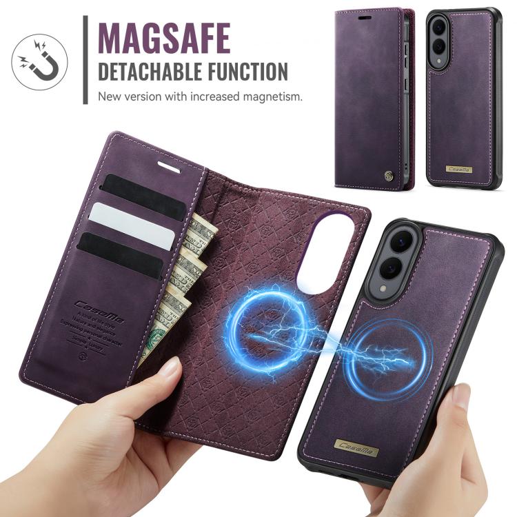 For Samsung Galaxy S25 Edge 5G CaseMe C49 Magnetic RFID Blocking Detachable Wallet Leather Phone Case