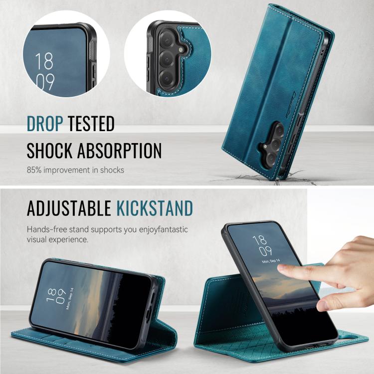 For Samsung Galaxy S25 FE 5G CaseMe C49 Magnetic RFID Blocking Detachable Wallet Leather Phone Case