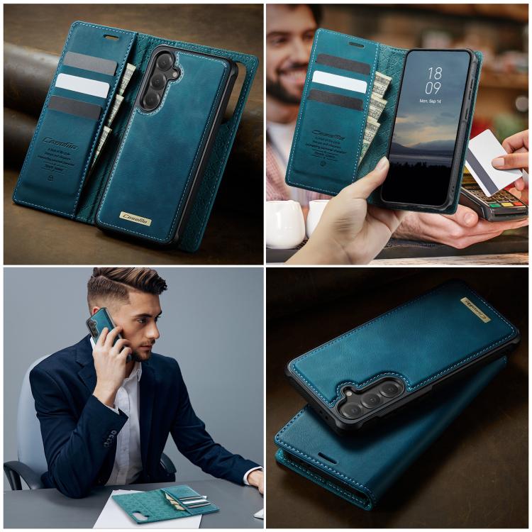 For Samsung Galaxy S25 FE 5G CaseMe C49 Magnetic RFID Blocking Detachable Wallet Leather Phone Case