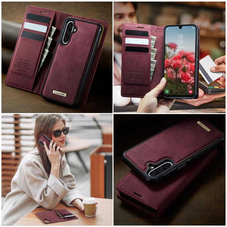 For Samsung Galaxy A17 CaseMe C49 Magnetic RFID Blocking Detachable Wallet Leather Phone Case