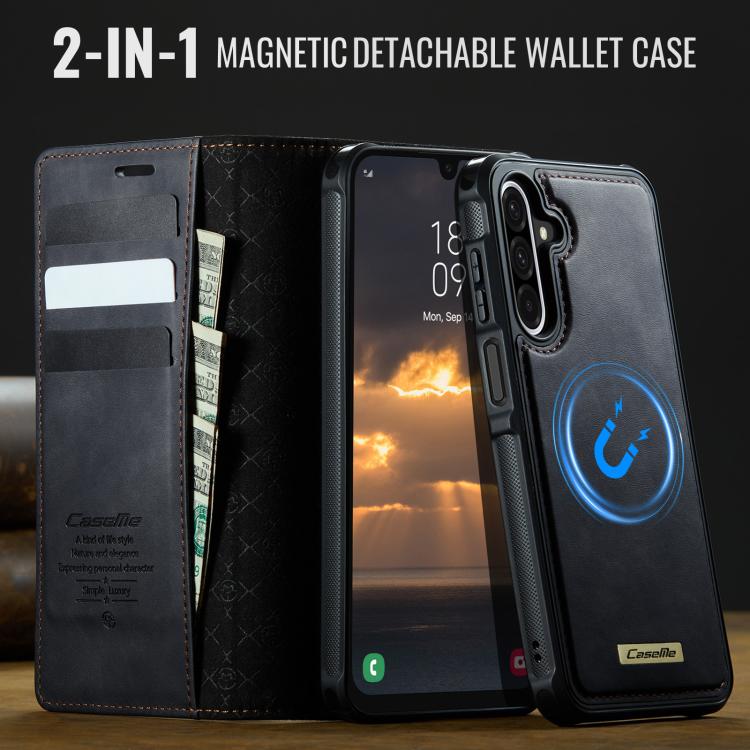 For Samsung Galaxy A17 CaseMe C49 Magnetic RFID Blocking Detachable Wallet Leather Phone Case