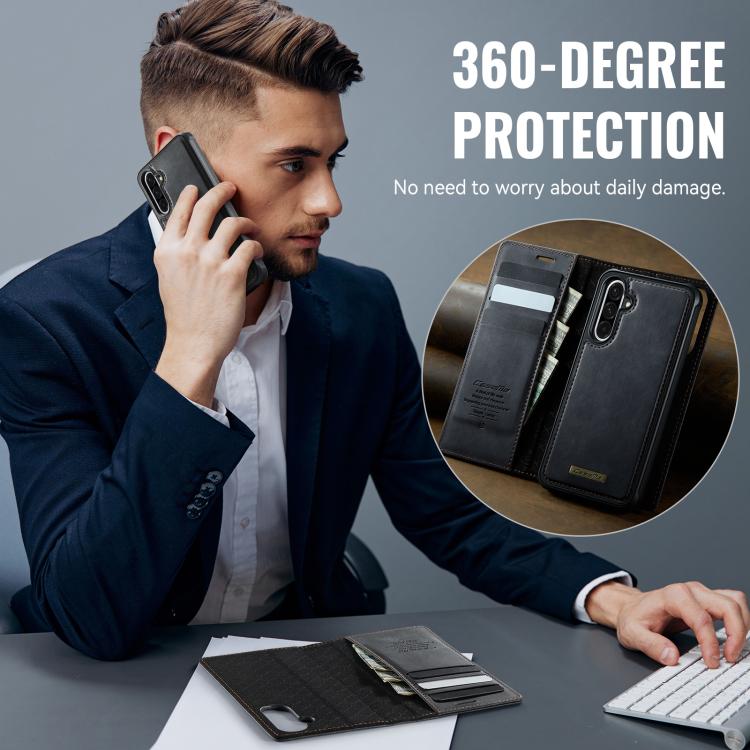 For Samsung Galaxy A17 CaseMe C49 Magnetic RFID Blocking Detachable Wallet Leather Phone Case
