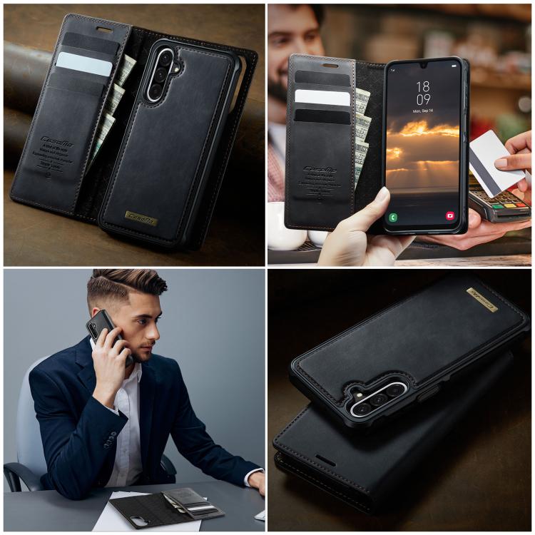 For Samsung Galaxy A17 CaseMe C49 Magnetic RFID Blocking Detachable Wallet Leather Phone Case