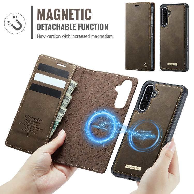 For Samsung Galaxy A17 CaseMe C49 Magnetic RFID Blocking Detachable Wallet Leather Phone Case